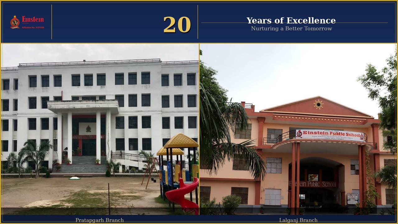 Einstein Public School — 20 Years of Excellence, Pratapgarh and Lalganj campuses